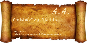 Andaházy Attila névjegykártya