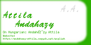 attila andahazy business card